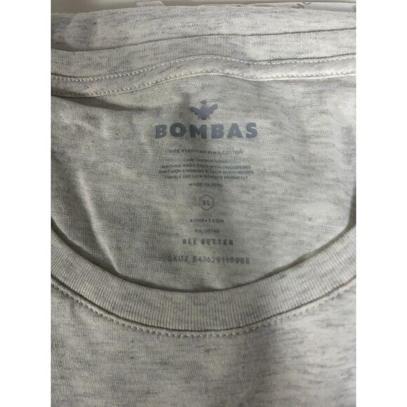 Bombas Bee Better T-Shirt Crew Neck Lot Of 2 Heather Oatmeal Pima Cotton XL - Picture 2 of 5